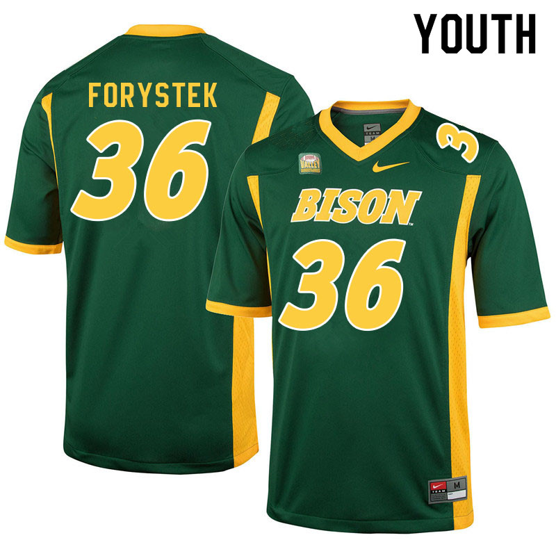 Youth #36 Nate Forystek North Dakota State Bison College Football Jerseys Sale-Green - Click Image to Close